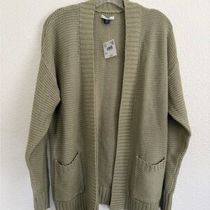 American Eagle Sage Green Knit Cardigan XXS
